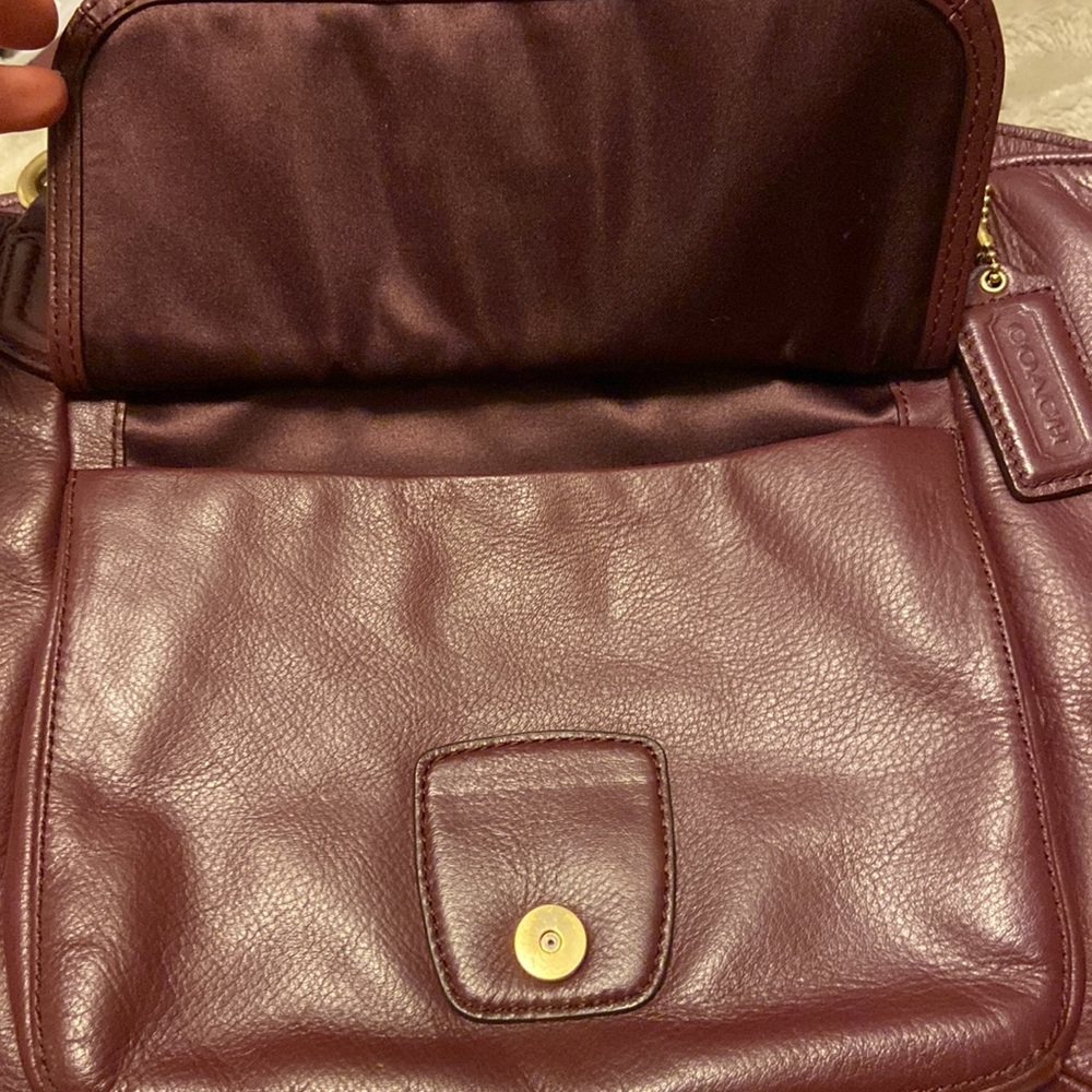 Coach Burgundy Leather Satchel - Picture 4 of 10